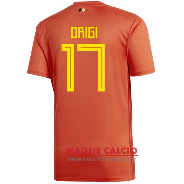 nuova maglietta belgio 2018 origi 17 prima